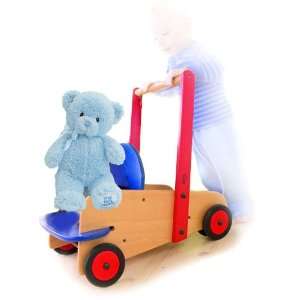   Gift Set HABA Walker Wagon & Plush Gund Teddy Bear, Blue Toys & Games