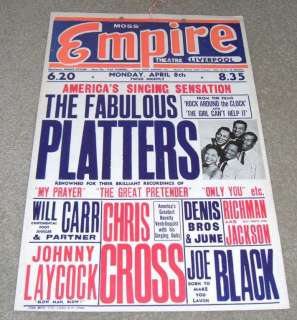 The Platters Concert Poster original 1957 boxing style  