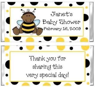 Personalized Bumble Bee Baby Shower Candy Bar Wrapper  