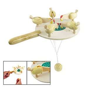   Culture 5 Chickens Eat Rice Hand Shaking Wooden Toy Toys & Games