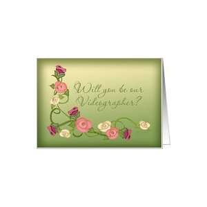  Will You Be Our Videographer? Stencil Roses Card Health 