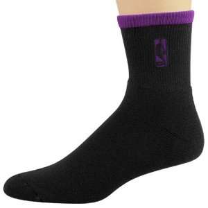    NBA Black Purple Stripe Logoman Ankle Socks