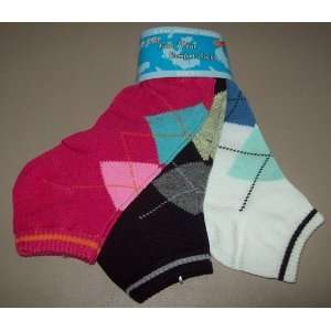 3 Pairs Womens Argyle Ankle Socks 