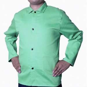  Welding Jacket   30   Safety Green   Four Snap   Cotton 