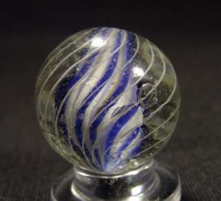 Marbles ANTIQUE GERMAN TRI LAYER CAGED STRIPED SOLID CORE MARBLE 25/32 