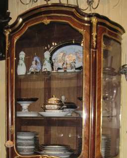 Antique French Louis XV Style Vitrine Display Cabinet  