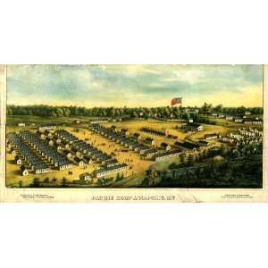  Civil War Map Parole Camp Annapolis, Md.