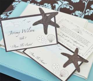 120 Starfish Plantable Seed Place Cards Eco   Wedding Favors  
