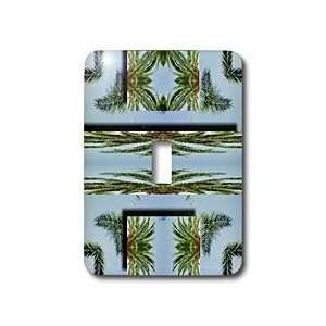 Abstract   Palm Trees in Rectangular Shapes on a Blue Palm Wallpaper 