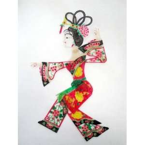  Original 12 Chinese Shadow Leather Puppet Artwork #126   FREE 