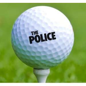  3 x Rock n Roll Golf Balls Police Musical Instruments