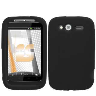 for NEW HTC WildFire S VIRGIN MOBILE CELL PHONE BLACK SKIN SOFT GEL 
