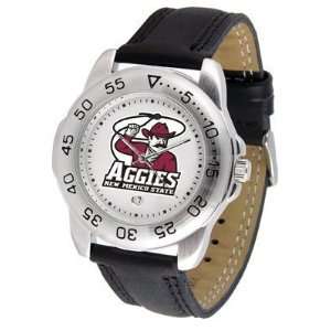  New Mexico Lobos Suntime Mens Sports Watch w/ Leather Band 