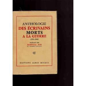  anthologie des ecrivains morts a la guerre ( 1939 1945 