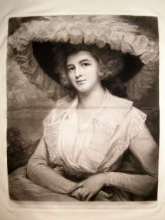 Norman Hirst C1905 LG Working Proof Folio Mezzotint. Pretty Lady 