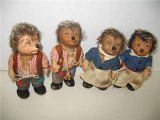 Vintage Steiff Hedgehogs Macki & Mucki Lot 4  