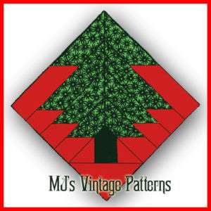 Vintage 1930s Christmas Quilt Pattern ~ Pine Tree  