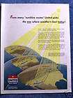 VINTAGE 1950 UNITED AIR LINES AD