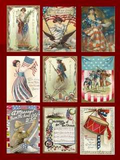 Vintage Patriotic Postcard Collection on CD Rom  