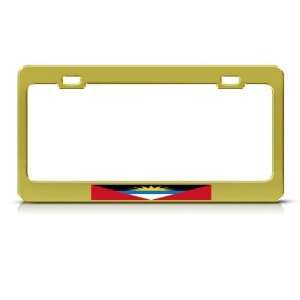  Antigua Barbuda Flag Country Metal license plate frame Tag 