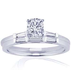 com 1.20 Ct Cushion Cut Diamond Engagement Wedding Rings Set VVS1 CUT 
