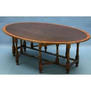  Antique Style Oak Gate Leg Dining Table Furniture & Decor