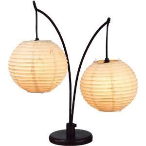   4100 26   Spheres Table Lamp   Antique Bronze Finish
