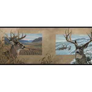  Antlered Deer Wallpaper Border