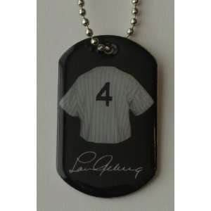  Lou Gehrig Dogtag with Game Used Bat