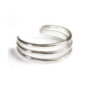  Ribbed White Toe Ring   JewelryWeb Jewelry