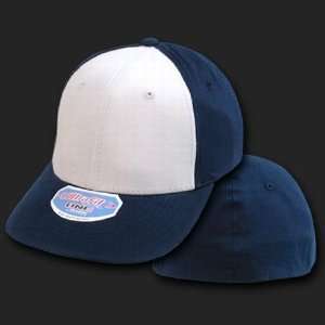  WHITE NAVY BASEBALL FLEX CAP HAT CAPS 