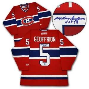  Boom Boom Geoffrion Montreal Canadiens Autographed/Hand 