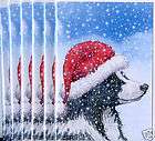 Christmas cards dog puppy Susan Alison Holiday Hat