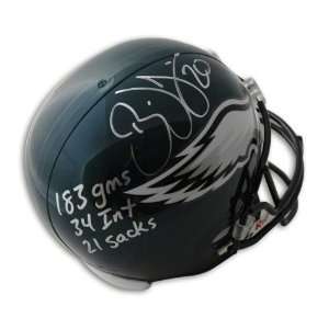 Brian Dawkins Autographed Philadelphia Eagles Helmet Inscribed 183 
