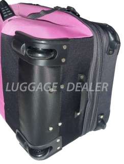 3PC Luggage Set Rolling Expandable PINK Light Weight Soft GRAY Wheeled 