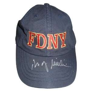 Rudy Giuliani Autographed FDNY Hat