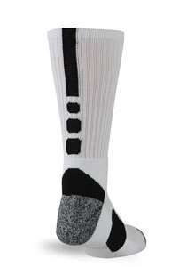 New Pro Feet 230L Basketball NBA Shooter Sock Moisture Mngment WHT/BLK 