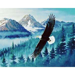   Eagle   Artist Wilhelm J. Goebel  Poster Size 10 X 8