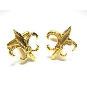  Fleur De Lis Gold Cufflinks Jewelry