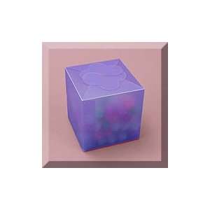  20ea   Small Purple Frosted Flower Top PVC Box Health 