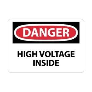 D290R   Danger, High Voltage Inside, 7 X 10, .050 Rigid Plastic 