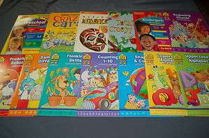 13 new PRESCHOOL work books SOUNDS ALPHABET SHAPES COLORS COUNTING 
