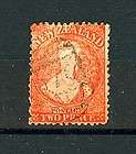 NEW ZEALAND 1872 2d. VERMILION FFQ NZ WMK GOOD USED