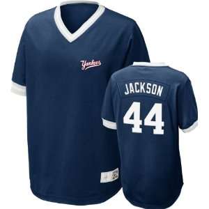   Yankees Reggie Jackson #44 Nike Navy Cooperstown V Neck Player Jersey