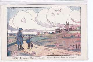 Hansi Artist Signed Alsace France military Postcard  