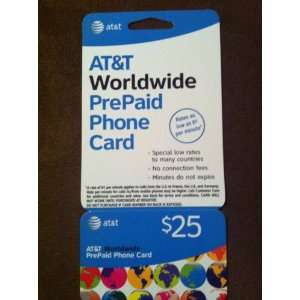  At&t Worldwide Prepaid Phone Card*3 Cell Phones 