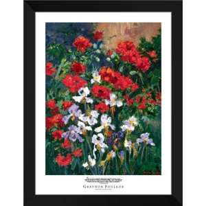  Graydon Foulger FRAMED 28x36 Red Poppies and Irises 