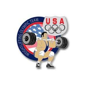 USOC Olympic Team Athletes Weightlifting Pin  Sports 