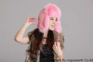 0669 new real fox fur 5 color Ushanka Bomber hat cap  