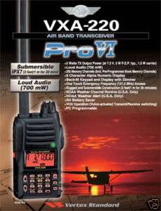 Vertex Standard VXA 220 Pro VI AIR BAND Handheld Radio  